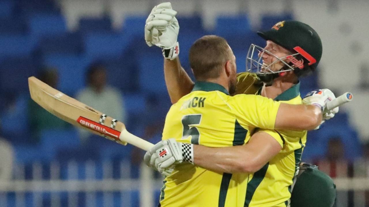 Aaron Finch and Shaun Marsh put on 172 for the second wicket, Pakistan v Australia, 1st ODI, Sharjah, March 22, 2019