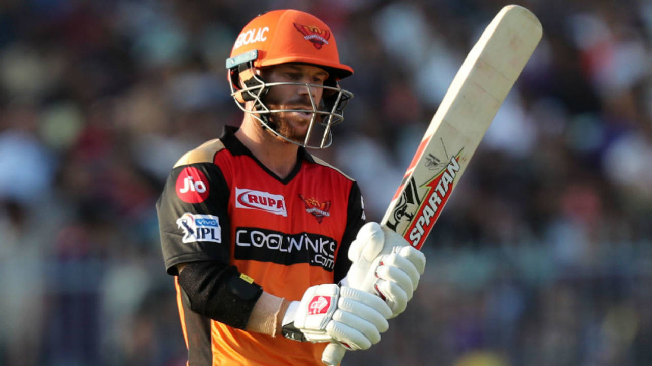 David Warner celebrated his return to SRH colours with a scintillating knock, Kolkata Knight Riders v Sunrisers Hyderabad, March 24, 2019