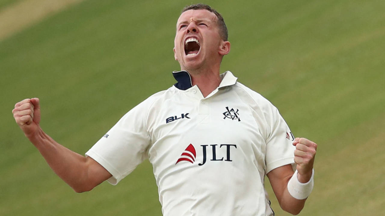 Peter Siddle lets out a roar, Victoria v New South Wales, Final, Sheffield Shield 2018-19, Melbourne, March 29, 2019