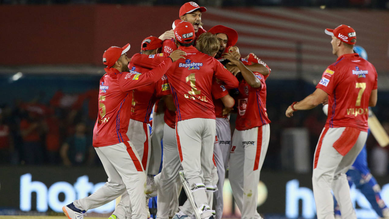 Kings XI Punjab pile on Sam Curran after an unlikely win, Kings XI Punjab v Delhi Capitals, IPL 2019, April 1, 2019