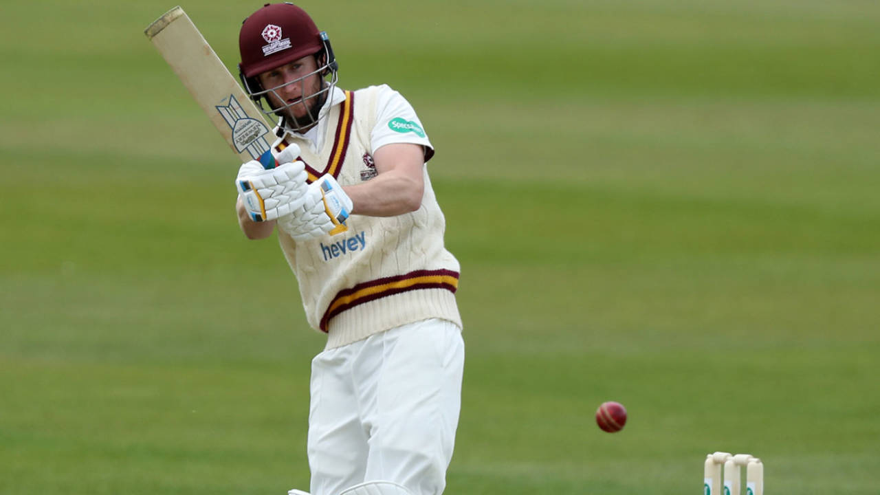 Alex Wakely pulls during a half-century, Northants v Middlesex, County Championship Division Two, Wantage Road, April 5, 2019