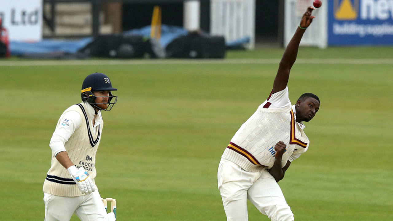 James Harris' half-century held off Jason Holder and co, Northants v Middlesex, County Championship Division Two, Wantage Road, April 7, 2019
