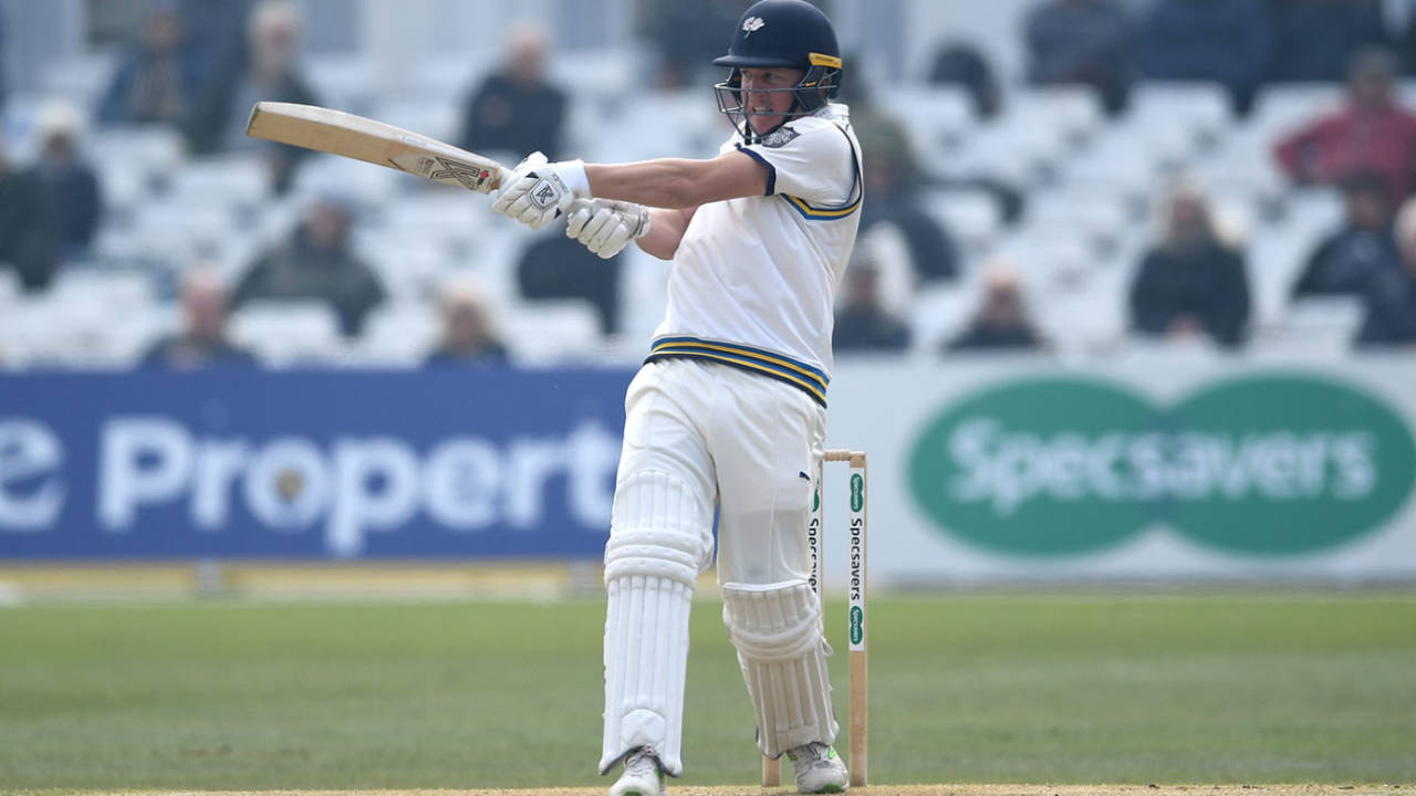 Gary Ballance latches on to a pull, Notts v Yorkshire, County Championship Division One, Trent Bridge, April 8, 2019