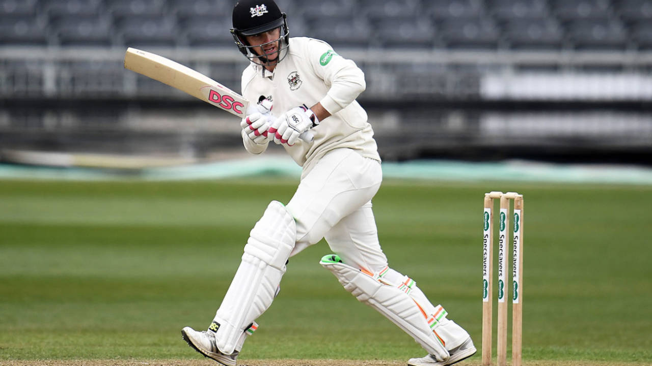 Gareth Roderick works the ball into the leg side, Gloucestershire v Derbyshire, County Championship, Division Two, Bristol, April 12, 2019