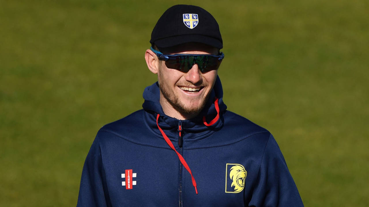 Cameron Bancroft of Durham warms up prior to his debut in the County Championship, Durham v Sussex, April 11 2019