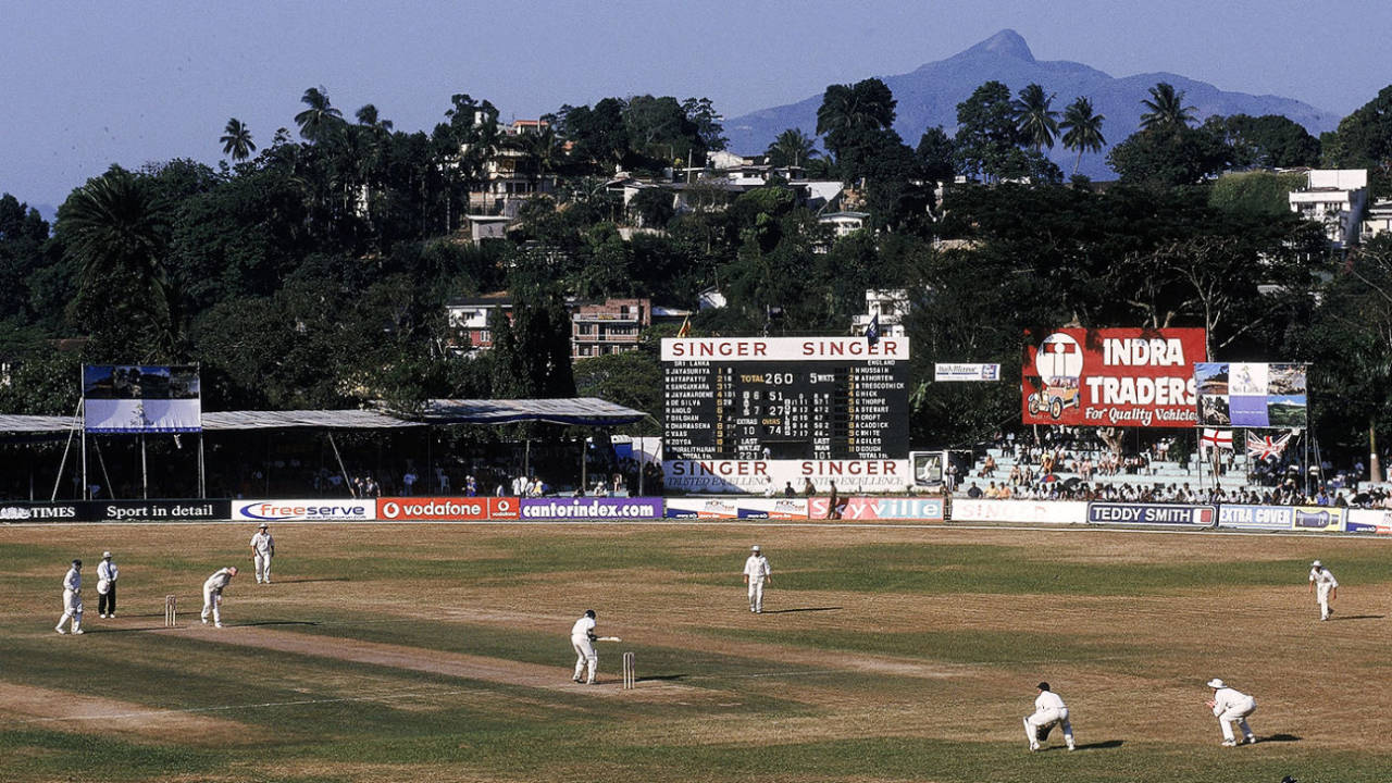 A general view of the Asigiriya Stadium in Kandy, Sri Lanka v England, 2nd Test, Kandy, 1st day, March 7, 2001