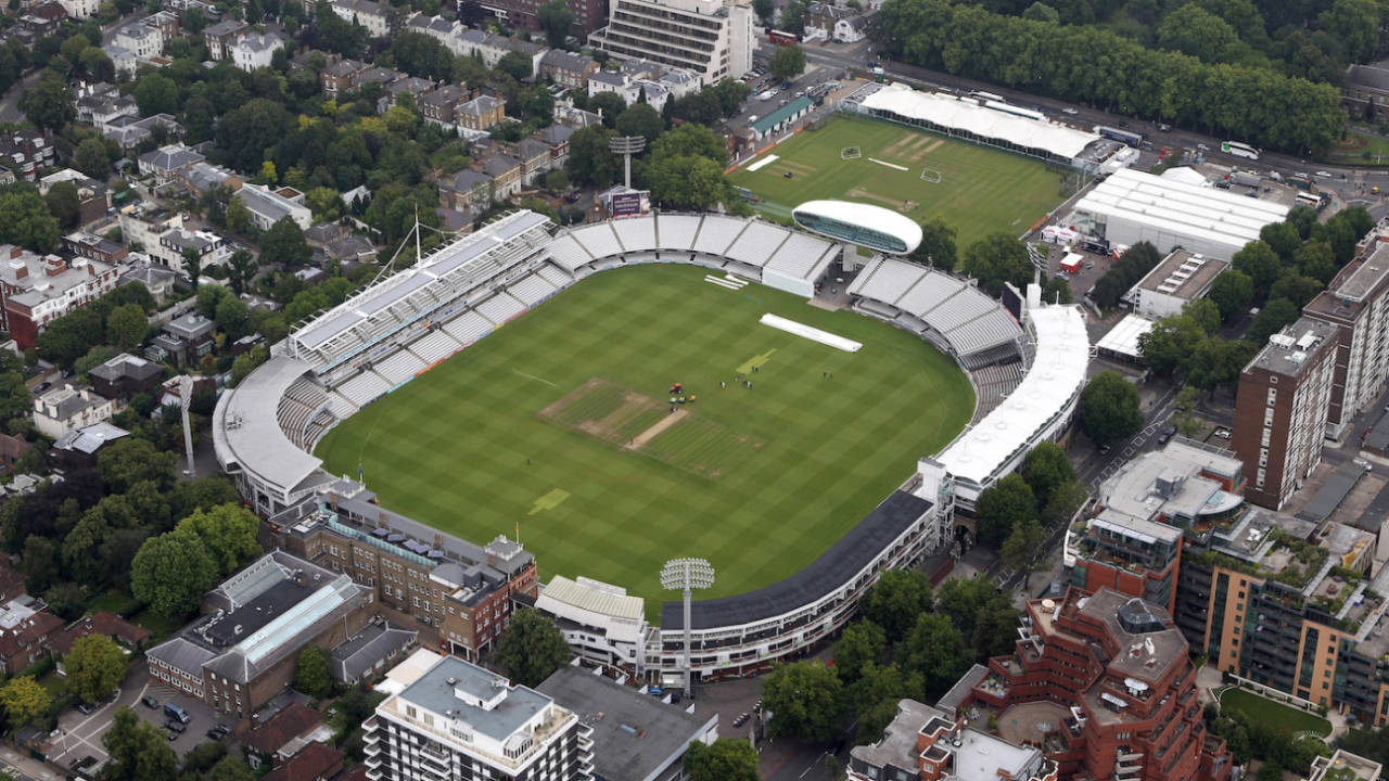 An aerial view of Lord's, 26 July, 2011