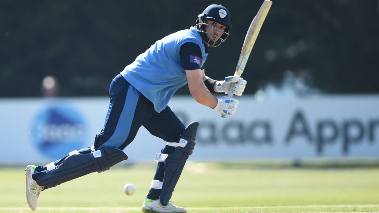 Billy Godleman clips into the leg side, Durham v Derbyshire, Royal London Cup, Derby, May 23, 2018