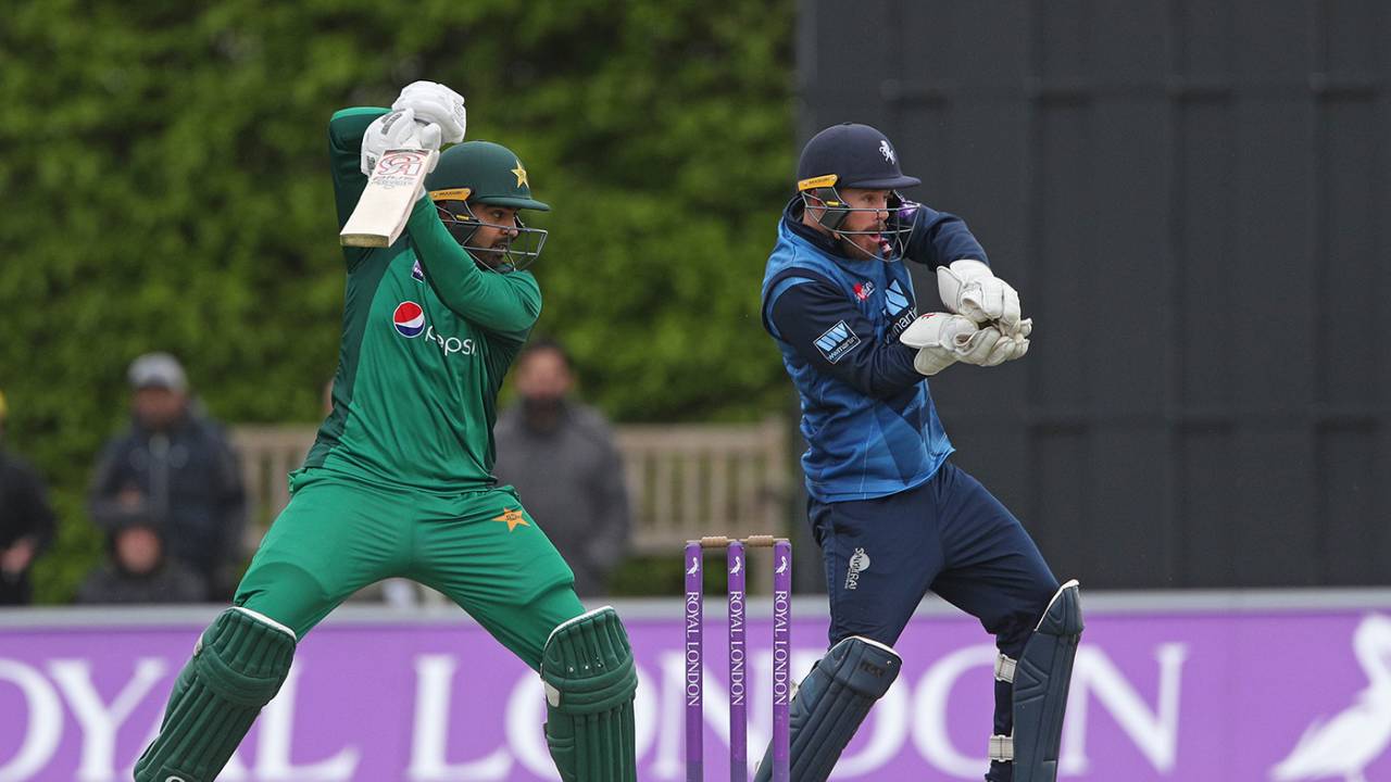 Haris Sohail rocks back to cut, Kent v Pakistan XI, Tour match, Beckenham, April 27, 2019