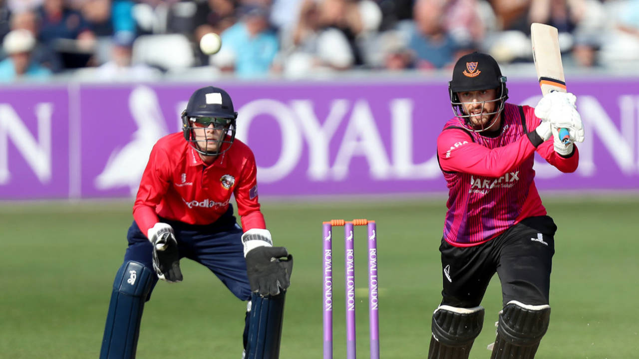 Will Beer of Sussex in batting action, Essex v Sussex, Royal London One Day Cup, Chelmsford, April 30, 2019