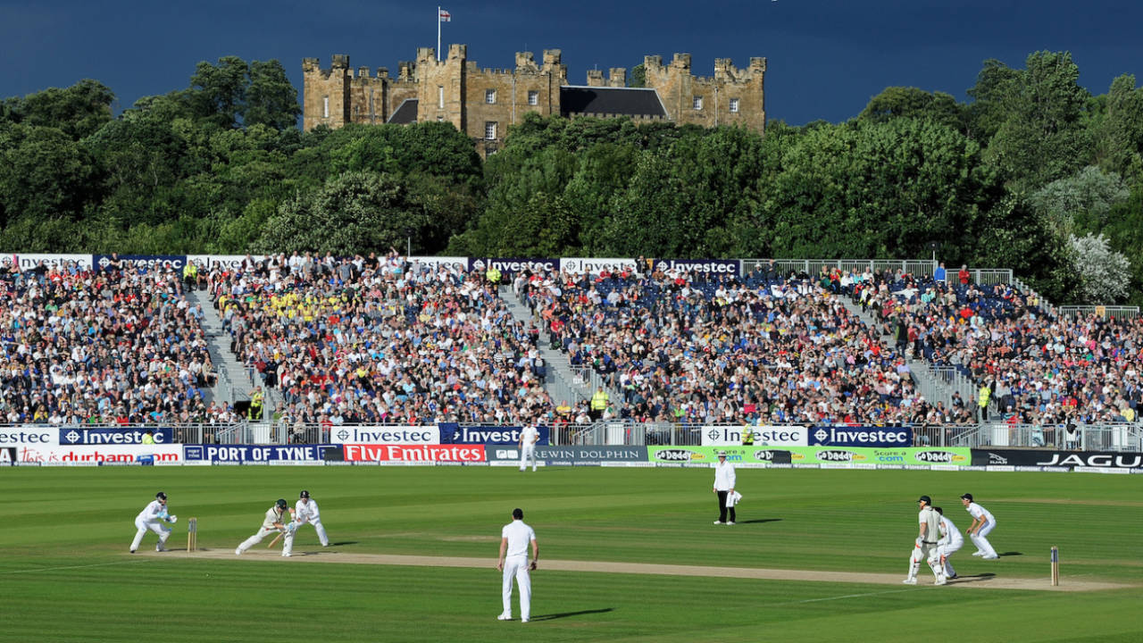 Lumley Castle looms over the Ashes, day 4, 4th Test, England v Australia, Durham cricket ground, England, August 12, 2013. 