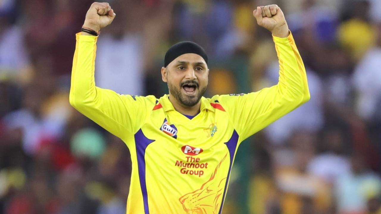 Harbhajan Singh celebrates a wicket, Kings XI Punjab v Chennai Super Kings, IPL 2019, Mohali, May 5, 2019