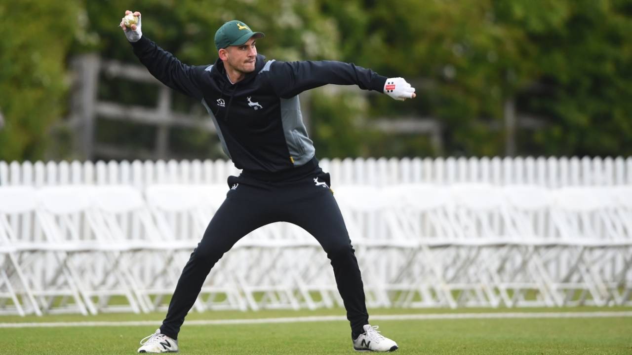 Alex Hales at a Notts training session