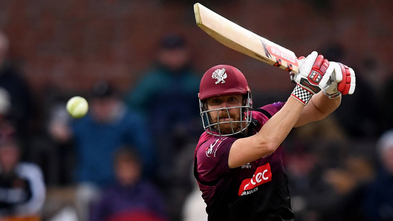 James Hildreth drives through the off side, Somerset v Surrey, Royal London Cup, South Group, Taunton, May 7, 2019
