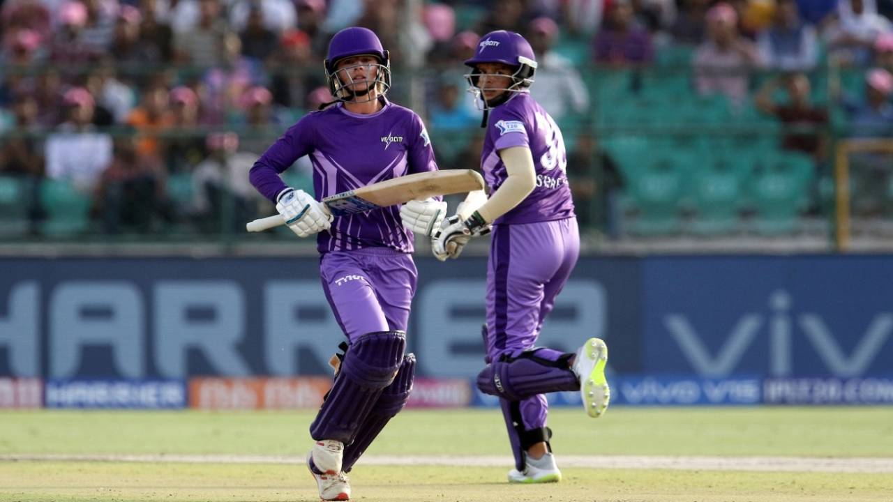 Danielle Wyatt and Shafali Verma headlined the Velocity chase, Trailblazers v Velocity, Women's T20 Challenge, Jaipur, May 8, 2019