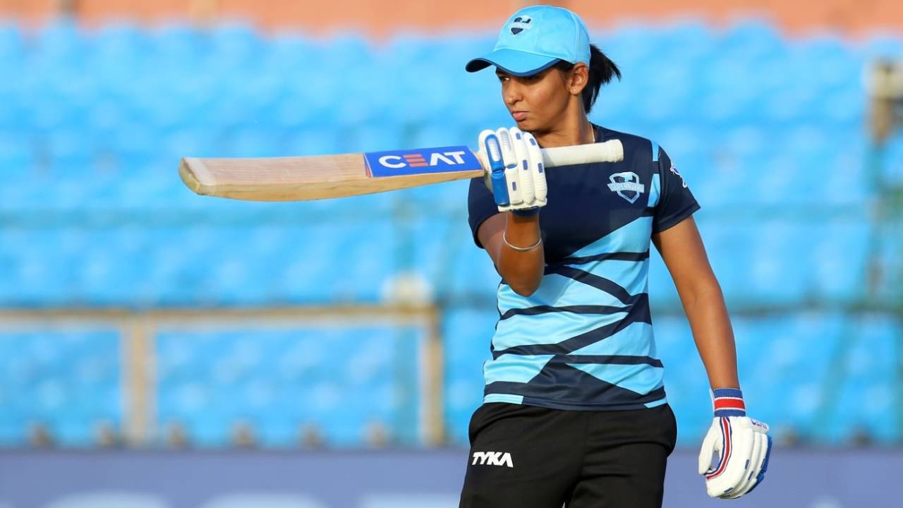 Harmanpreet Kaur in action ahead of the final league game of the Women's T20 Challenge, Velocity v Supernovas, Women's T20 Challenge, Jaipur, May 9, 2019