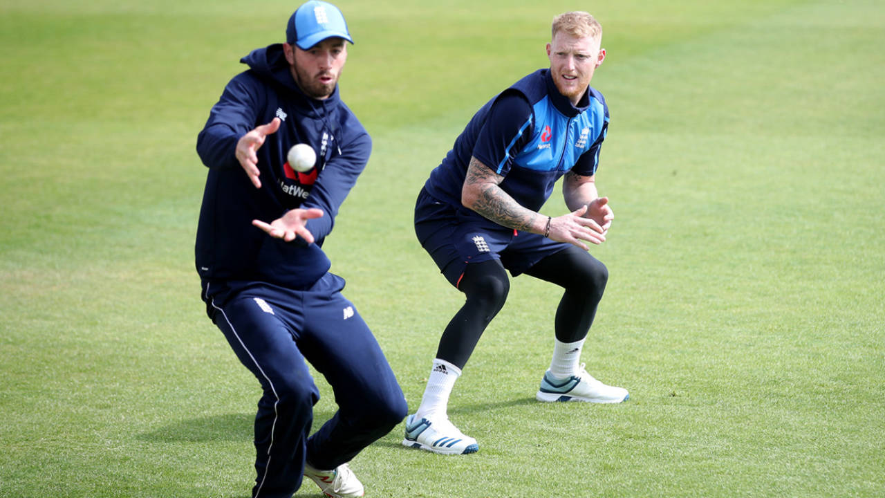 James Vince goes for a catch during England practice, Ageas Bowl, May 10, 2019