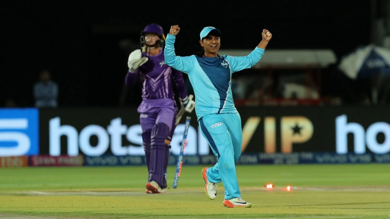 Anuja Patil dismissed Danielle Wyatt for a duck, Supernovas v Velocity, Women's T20 Challenge final, Jaipur, May 11, 2019