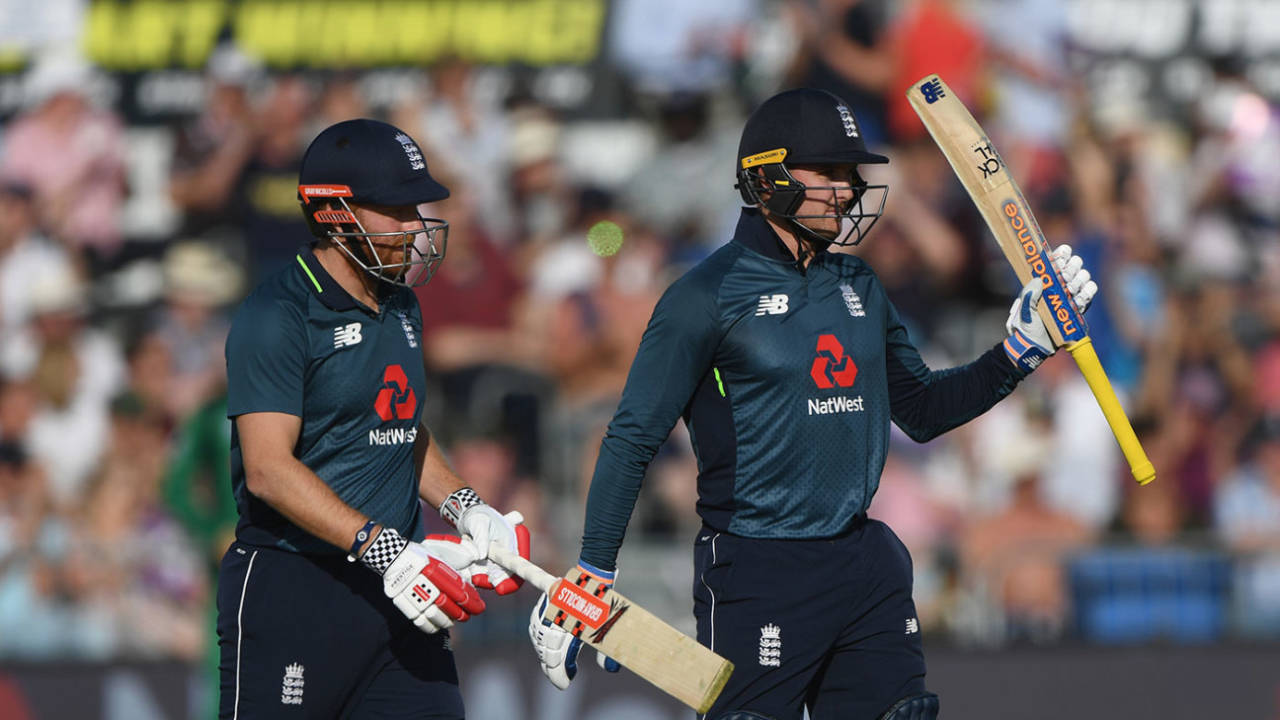 Jonny Bairstow and Jason Roy added 145 for the first wicket, England v Pakistan, 3rd ODI, Bristol, May 14, 2019