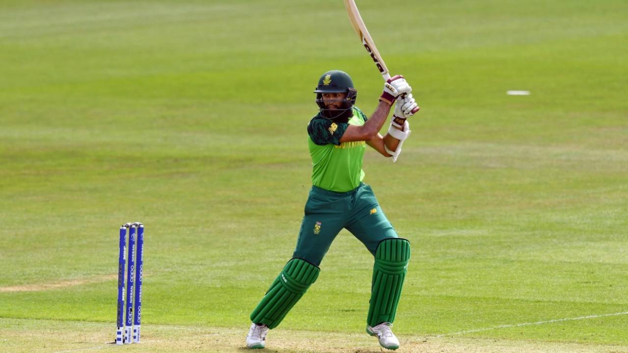 Hashim Amla plays a cut, South Africa v Sri Lanka, warm-up match, World Cup 2019, Cardiff, May 24, 2019