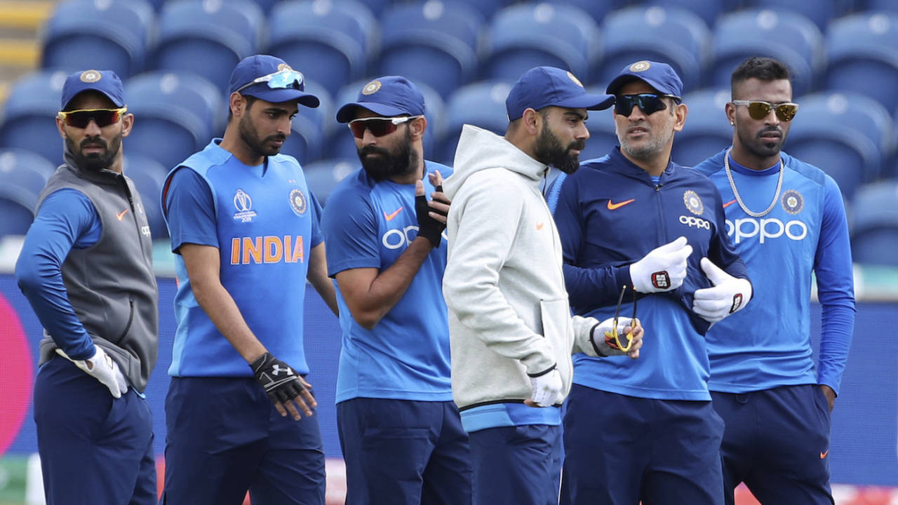 The Indian team trains at Sophia Gardens, World Cup 2019, Cardiff, May 27, 2019