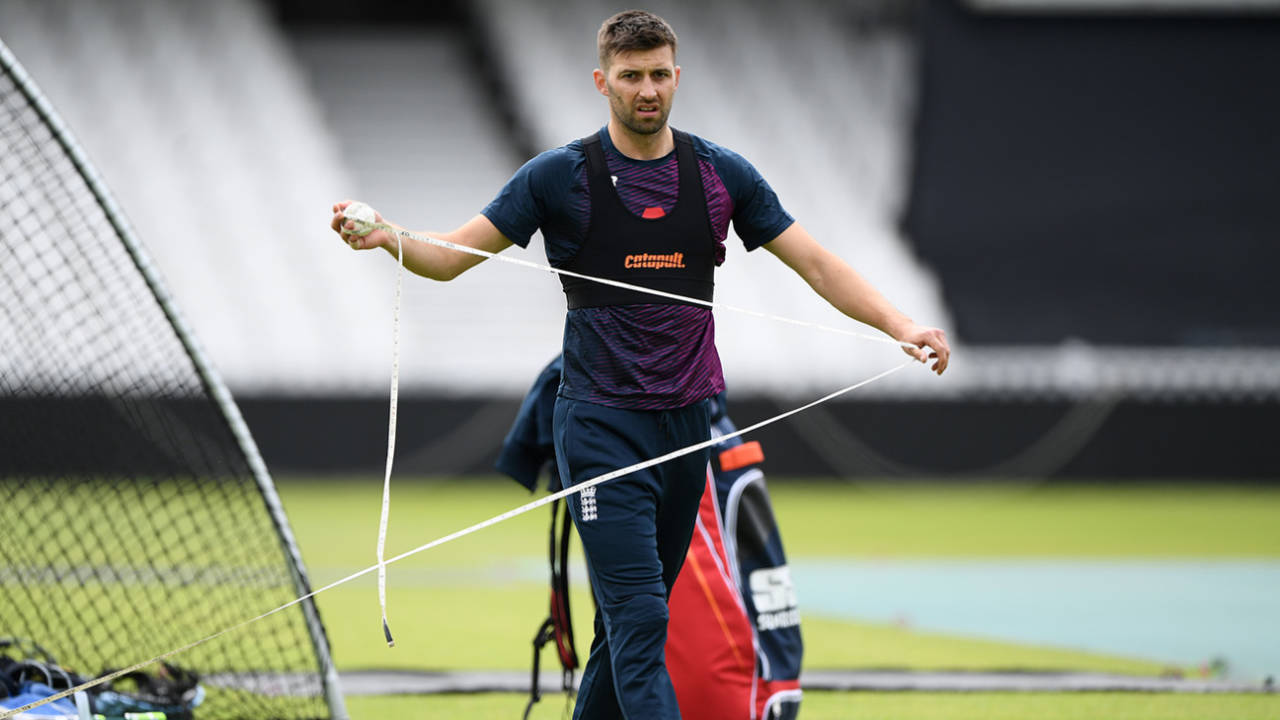 Mark Wood measures out his run, The Oval, May 29, 2019