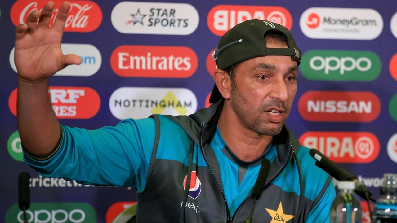 Pakistan bowling coach Azhar Mahmood addresses the media ahead of their match against England, World Cup 2019, Trent Bridge, June 2, 2019