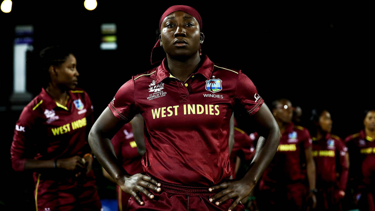 Stafanie Taylor waits to lead her team out, West Indies v Sri Lanka, Women's World T20 2018, Saint Lucia, November 16, 2018