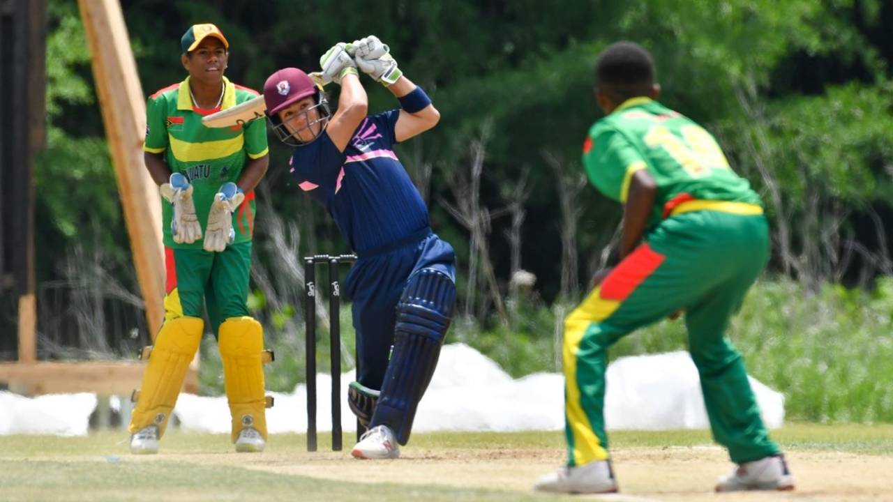 Japan captain Marcus Thurgate struck a fifty against Vanuatu earlier in the tournament, Sano, june 3, 2019