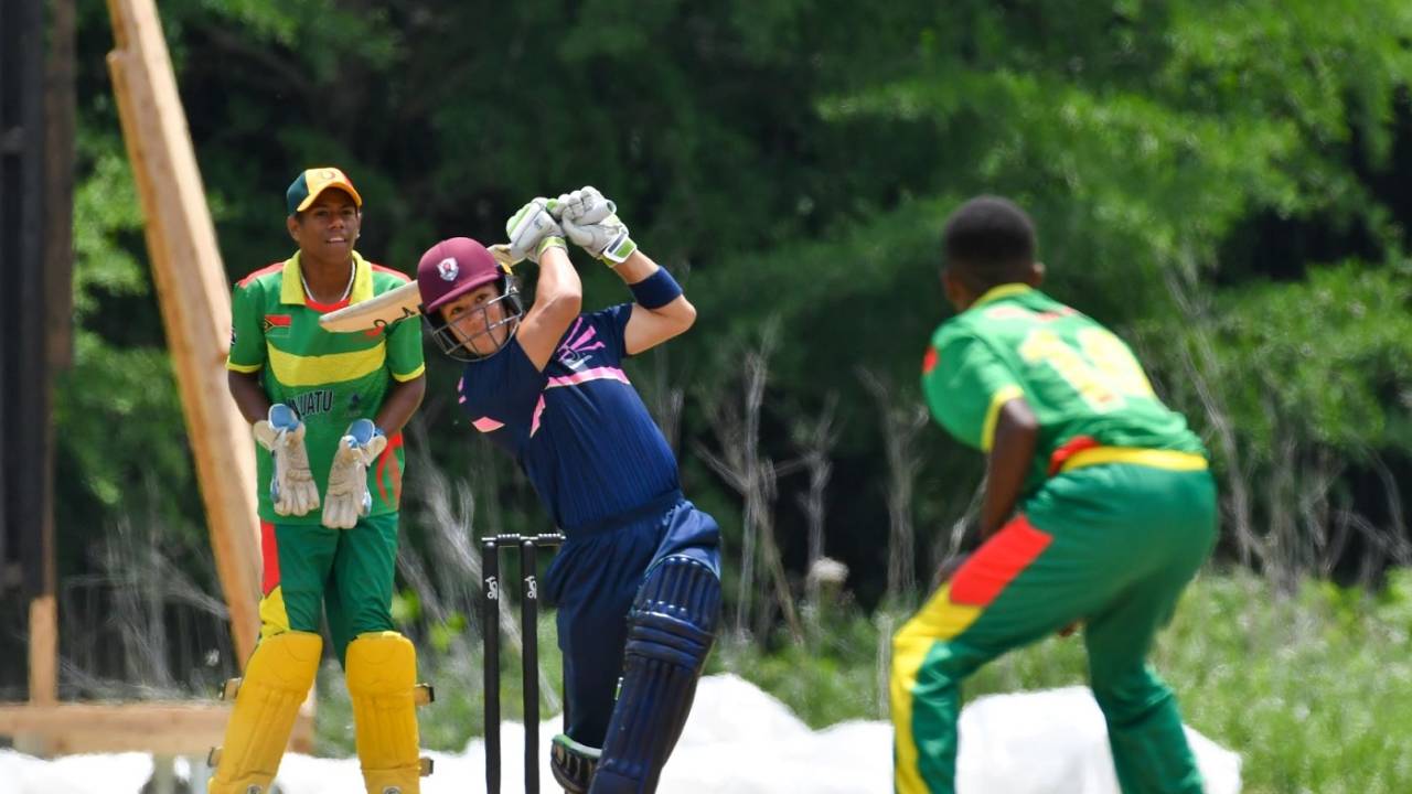 Japan captain Marcus Thurgate struck a fifty against Vanuatu earlier in the tournament, Sano, june 3, 2019