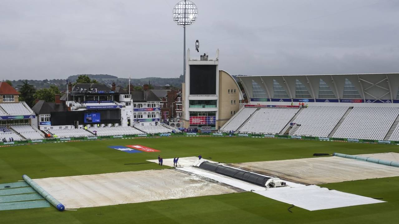 The covers remain on, India v New Zealand, World Cup 2019, Trent Bridge, June 13, 2019