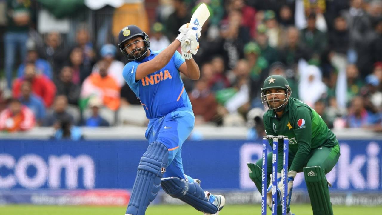 Rohit Sharma goes big, India v Pakistan, World Cup 2019, Manchester, June 16, 2019