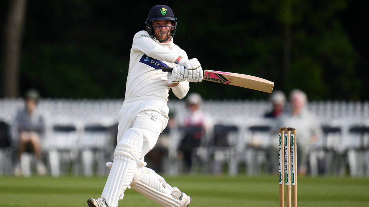 Graham Wagg pulls to the leg side, Glamorgan v Gloucestershire, County Championship Division Two, Spytty Park, Newport, May 15, 2019