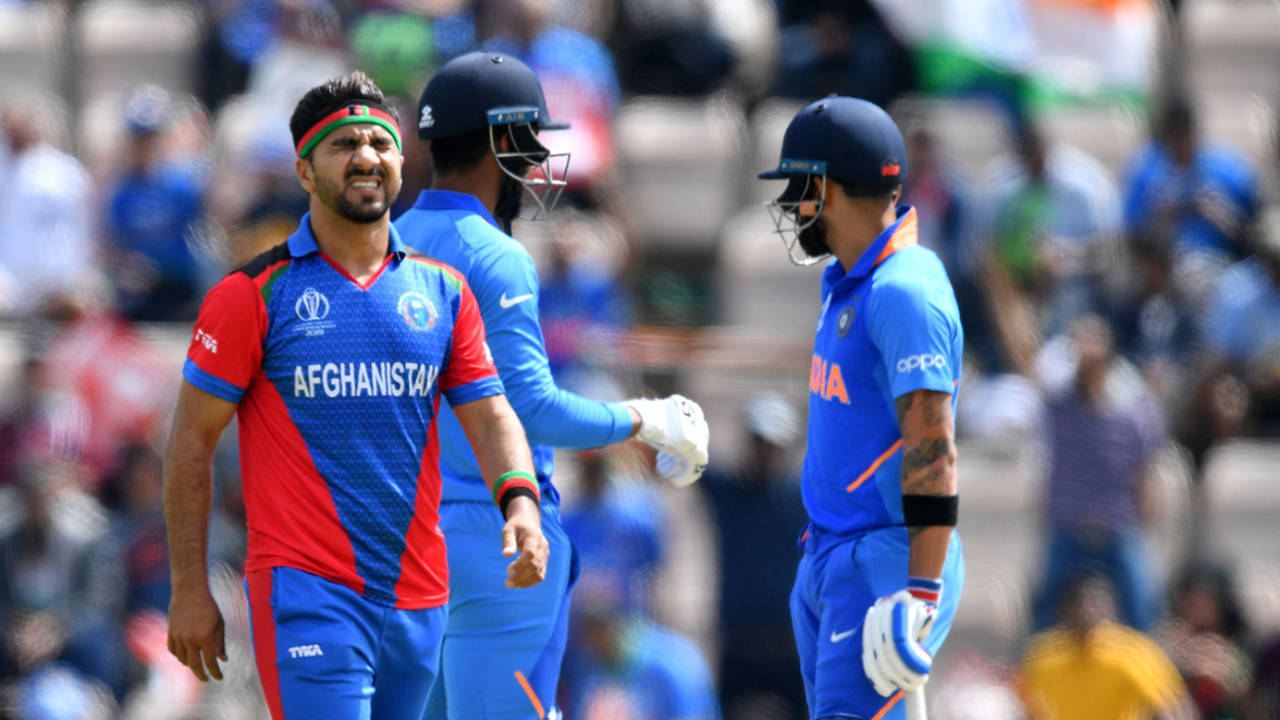 Aftab Alam reacts to a chance gone a-begging in the slip cordon, Afghanistan v India, World Cup 2019, Southampton, June 22, 2019