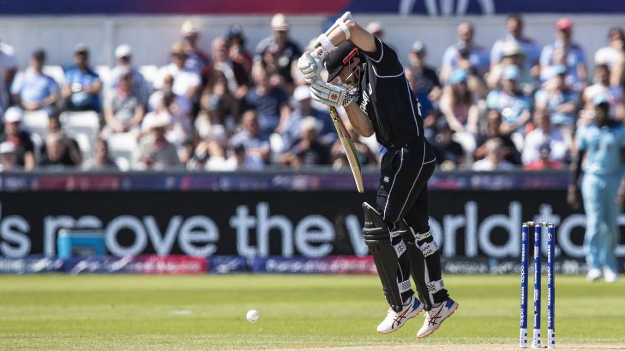 Bat close to body, head still and perfectly over the ball, the Kane Williamson block is a thing of beauty