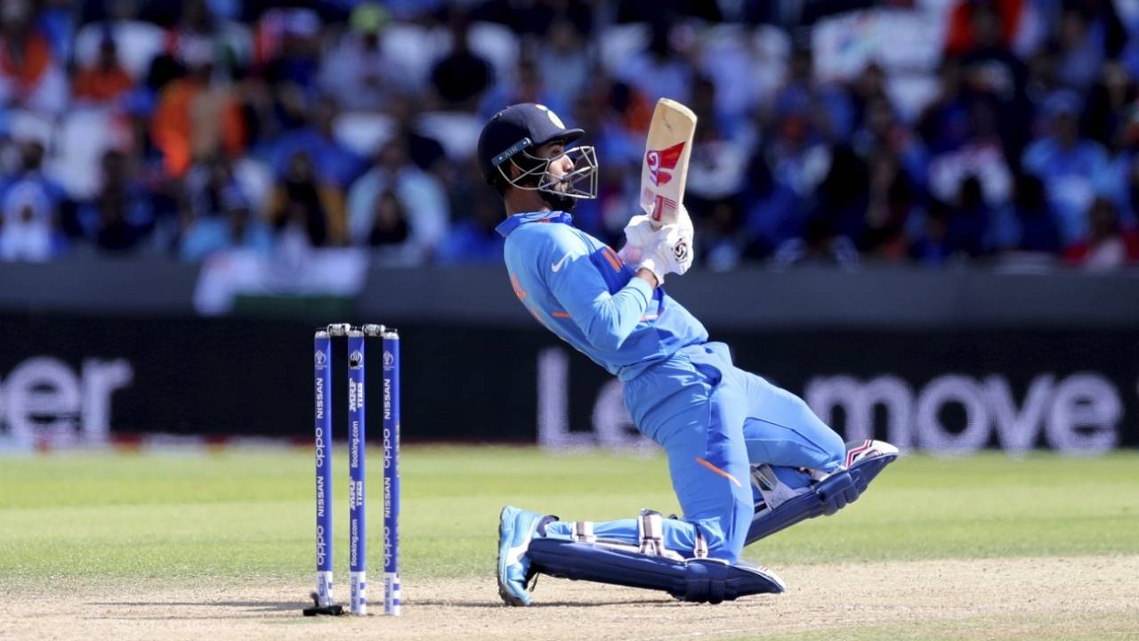 KL Rahul ducks to avoid a bouncer, India v Sri Lanka, World Cup 2019, Leeds, July 6, 2019