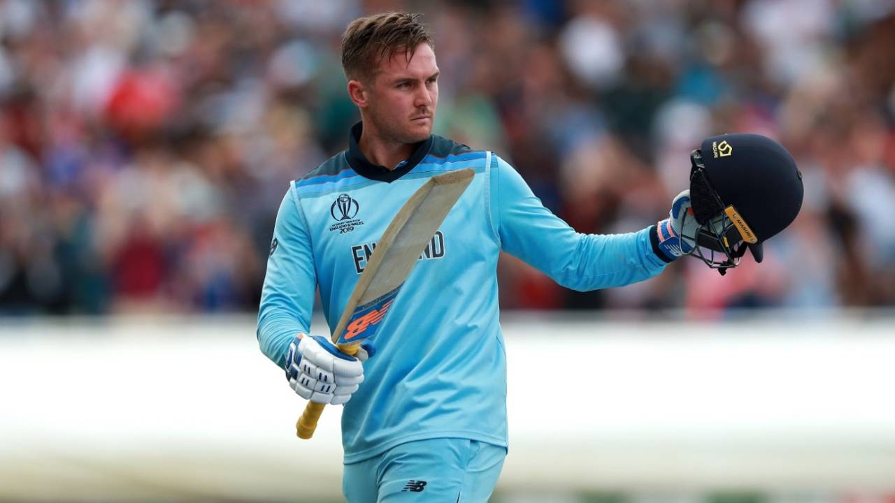 Jason Roy walks off after being incorrectly given out on 85, England v Australia, World Cup 2019, Edgbaston, July 11, 2019