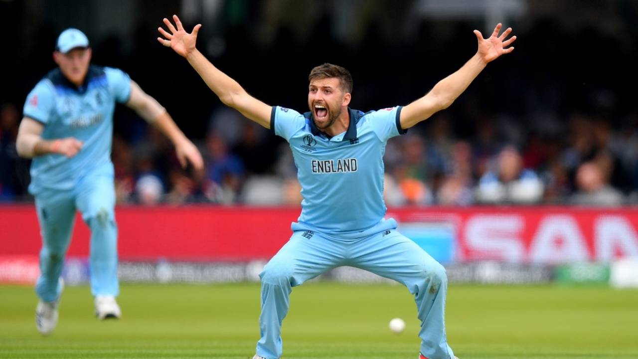 Mark Wood appeals for lbw against Ross Taylor, England v New Zealand, World Cup 2019, Lord's, July 14, 2019
