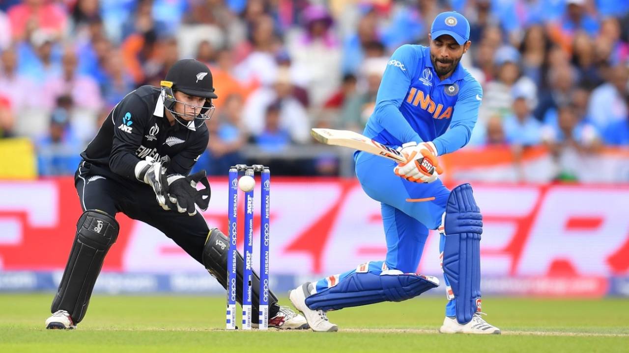 Ravindra Jadeja's 59-ball 77 nearly took India into the World Cup final&nbsp;&nbsp;&bull;&nbsp;&nbsp;Getty Images