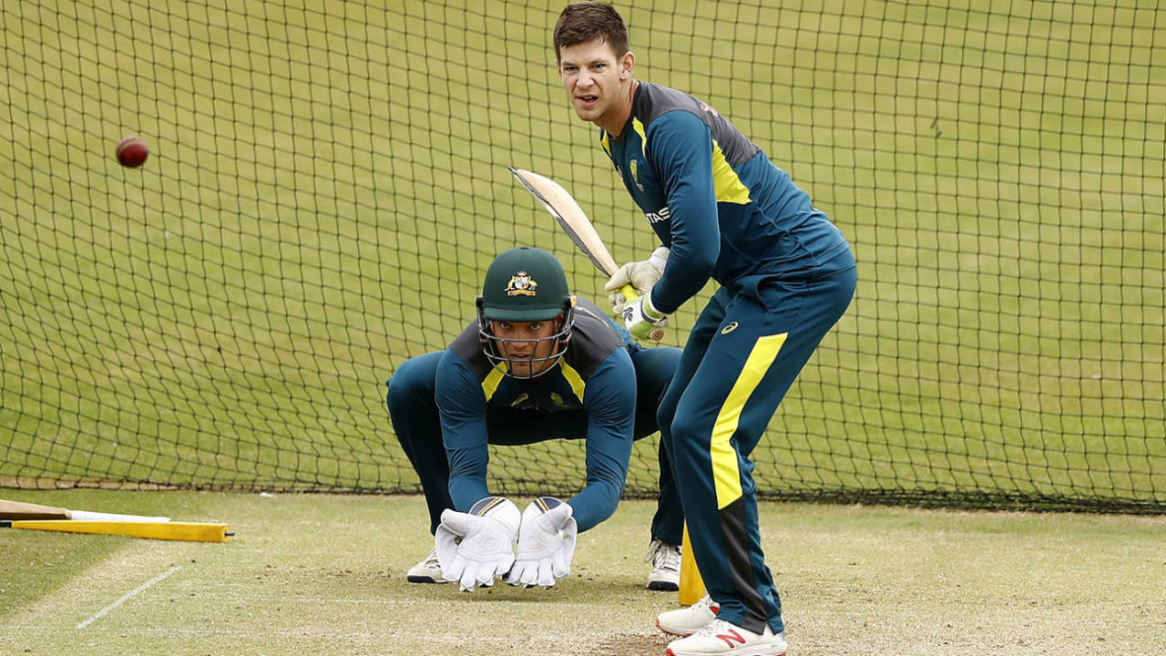 Tim Paine and Alex Carey in the nets&nbsp;&nbsp;&bull;&nbsp;&nbsp;Getty Images