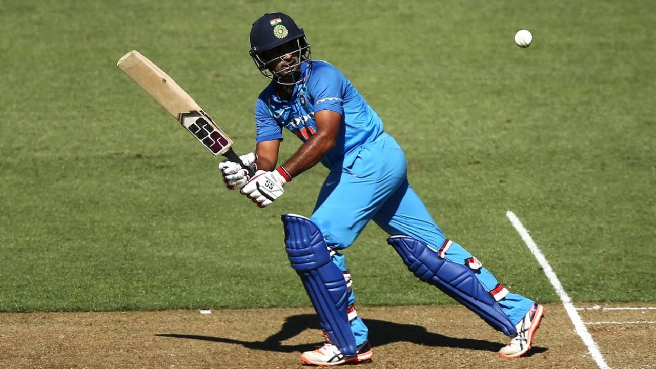 Ambati Rayudu flicks one to the leg side, New Zealand v India, 5th ODI, Wellington, February 3, 2019