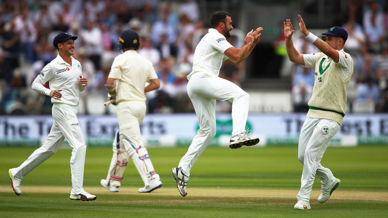 Stuart Thompson struck with his first ball of the third morning, England v Ireland, Only Test, 3rd day, July 26, 2019