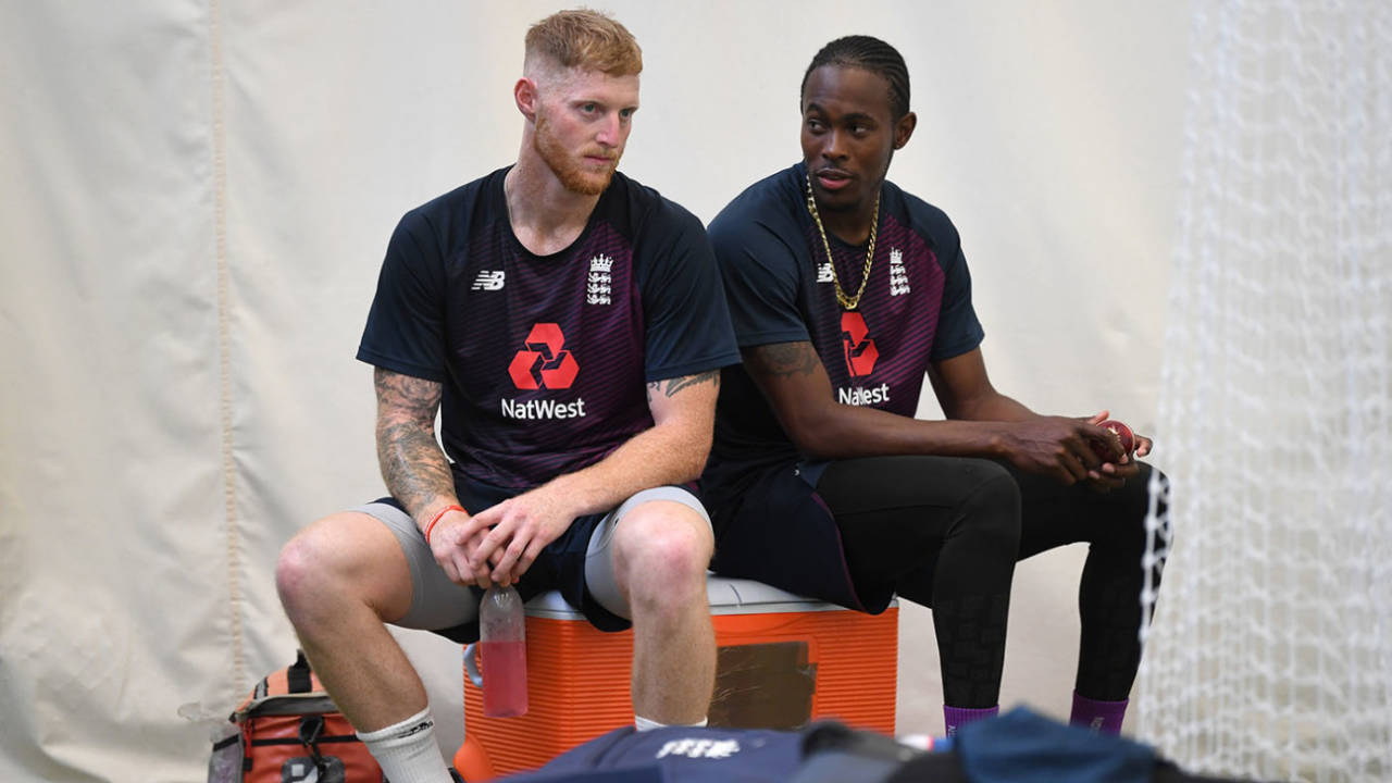 Ben Stokes chats to Jofra Archer during England's nets session&nbsp;&nbsp;&bull;&nbsp;&nbsp;Getty Images
