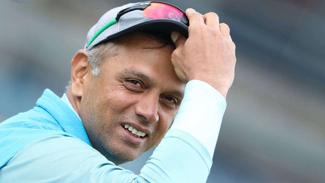 Rahul Dravid on the sidelines of an India A training session at Headingley