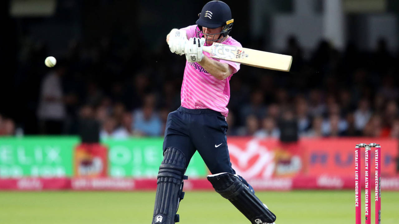 Eoin Morgan and his England team-mates will be available for the opening weeks of The Hundred, Middlesex v Surrey, Vitality Blast, August 8, 2019
