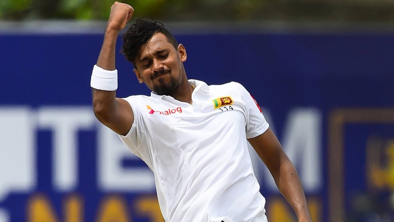 Suranga Lakmal celebrates a wicket, Sri Lanka v New Zealand, 1st Test, Galle, 2nd day, August 15, 2019