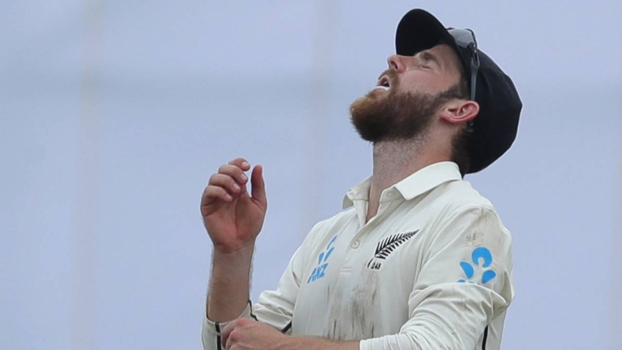 Kane Williamson throws his head back in despair, Sri Lanka v New Zealand, 1st Test, Galle, 3rd day, August 17, 2019