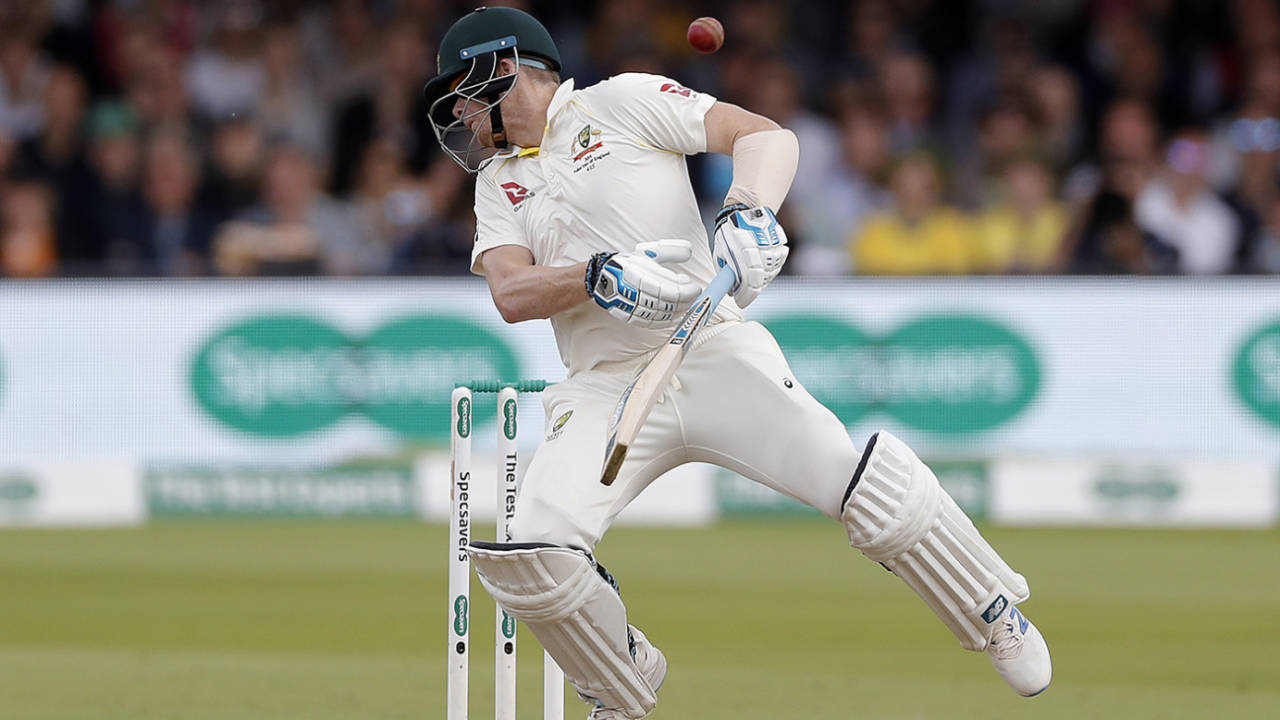 Steven Smith is struck by a Jofra Archer bouncer, England v Australia, 2nd Test, Lord's, 4th day, August 17, 2019