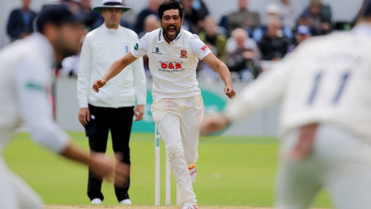 Mohammad Amir celebrates after taking another wicket for Essex&nbsp;&nbsp;&bull;&nbsp;&nbsp;Getty Images