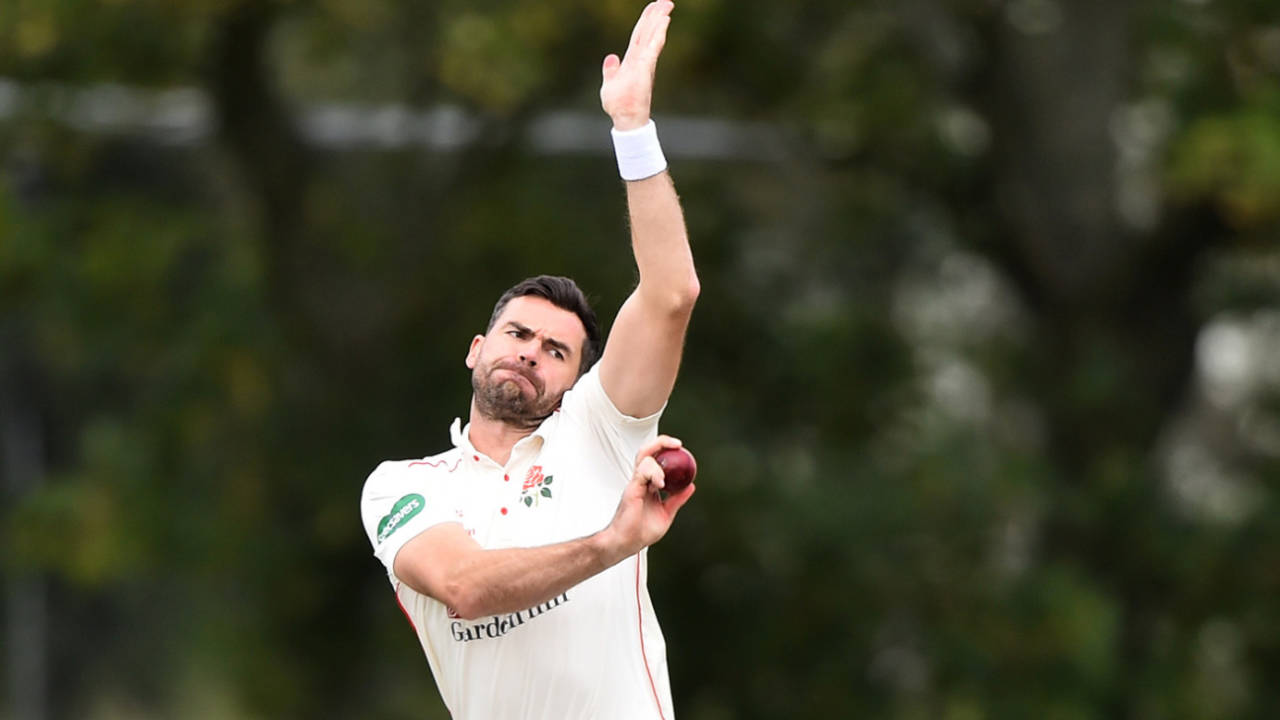 James Anderson in action for Lancashire's 2nd XI, Liverpool, August 20, 2019